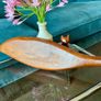 Vintage MCM 1960s Shaped Teak Leaf Dish Image 3
