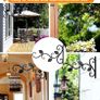 Hanging Basket Bracket 2 Pcs Plant Hooks, Hanging Basket Brackets Outdoor Metal Garden Hanging Hook Wall Plant Hanger Brackets for Hanging Plants Lanterns Bird Feeders Fence (Black) Image 6