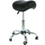 Ergonomic saddle stool chair - height adjustable - 360 degrees rotatable - Barber stool - Black Image 9