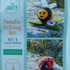 Needle Felting kit "Bee & Ladybird"