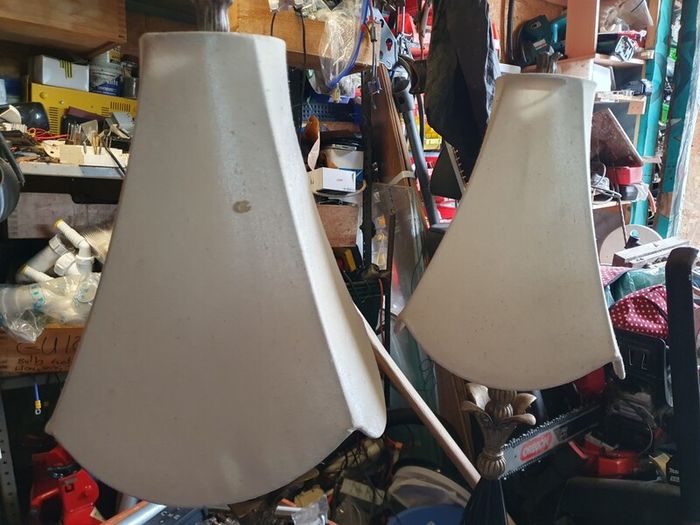 antique lamps pair