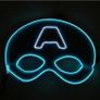 Halloween LED Neon Eye Mask Costume Light Up Kids Happy Birthday Party EL Masks Image 4