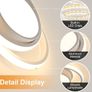 32W 2880LM Modern Ceiling Light Round Small Ceiling Lighting Fixture Aluminum, 3000K Warm White Close to Ceiling Light Fixture for Hallway,Bedroom, Kitchen, Living Room Image 3
