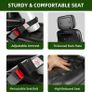 Universal Lawn Mower Seat, Foldable Tractor Seat with Armrest Headrest and Seatbelt, Adjustable Backrest and Slide Rail, Waterproof Loader Forklift Seat for Garden Tractor, Bucket, Excavator Image 4