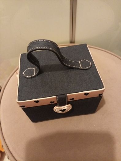 Childs denim jewellery box