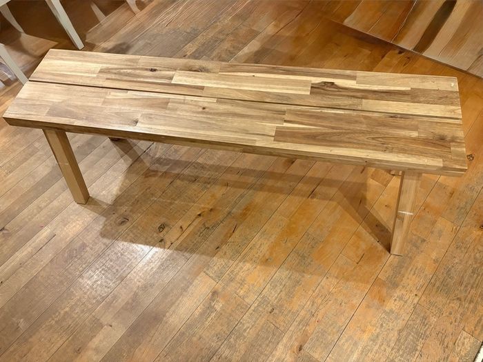 solid acacia wood bench