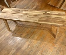 solid acacia wood bench