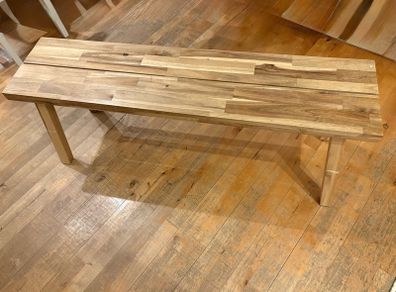 solid acacia wood bench