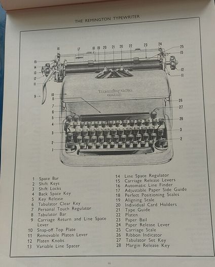 Vintage 1950 TypewriterManual