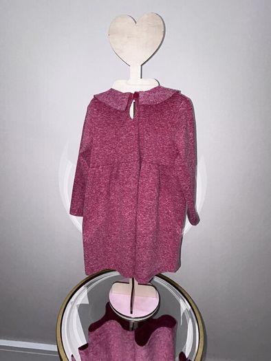 Baby Girls Pink Long Sleeved Dress from Name It Age 9-12 months / EU 80cm