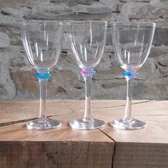 Wine Glasses  -12 Unique Hand Blown