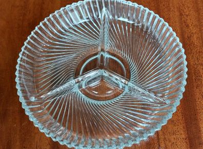 Vintage Serving/Hors D'oeuvre Glass Dish