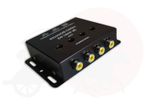 4 Channel RCA Video Booster / Splitter for Car TV, DVD, CCTV with Gain Control
