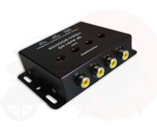 4 Channel RCA Video Booster / Splitter for Car TV, DVD, CCTV with Gain Control