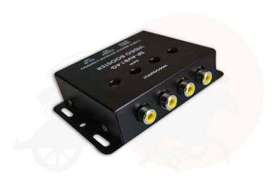 4 Channel RCA Video Booster / Splitter for Car TV, DVD, CCTV with Gain Control