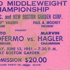 Marvelous Marvin Hagler vs Vito Antuofermo II Full Ticket 1981 Boxing Boston | 0116
