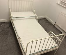 IKEA Minnen Extendable Kids Bed with Slatted Base and Mattress