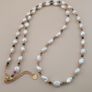 Freshwater Pearls with Tourmaline Gemstone Beads Necklace Image 10