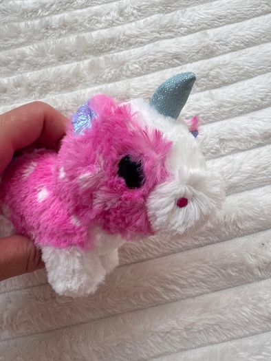 Little Live Pets Scruff-a-lots Cutie Cuts Series 2 Pink Unicorn Soft Plush approx. 11 cm. Used Please see photos