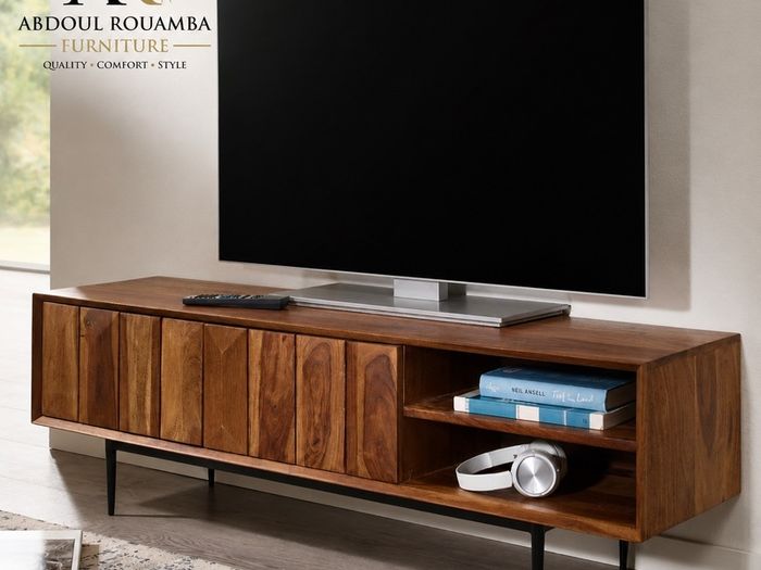 Elegant Sheesham TV Cabinet 123cm Wooden TV Stand.