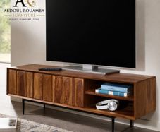 Elegant Sheesham TV Cabinet 123cm Wooden TV Stand.