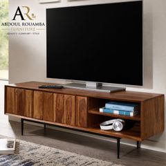 Elegant Sheesham TV Cabinet 123cm Wooden TV Stand.
