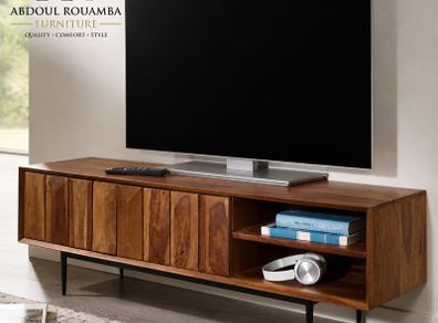 Elegant Sheesham TV Cabinet 123cm Wooden TV Stand.