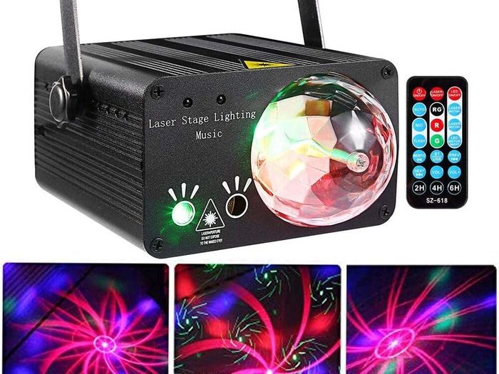 RGB Magic Disco Led Ball Laser Projector Party Light Music Stage Lighting for DJ Bar Club Home