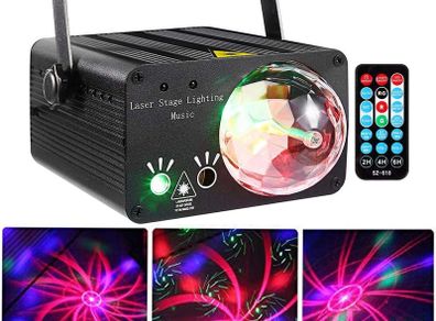 RGB Magic Disco Led Ball Laser Projector Party Light Music Stage Lighting for DJ Bar Club Home