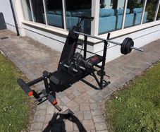 Weights Bench and Cast Iron Weights