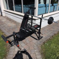Weights Bench and Cast Iron Weights