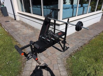 Weights Bench and Cast Iron Weights