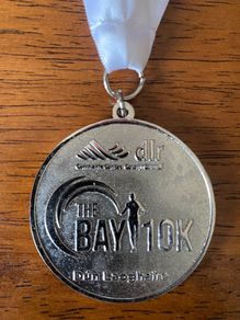 The DLR Bay 10k Finishers Medal
