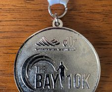 The DLR Bay 10k Finishers Medal