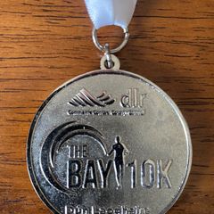 The DLR Bay 10k Finishers Medal