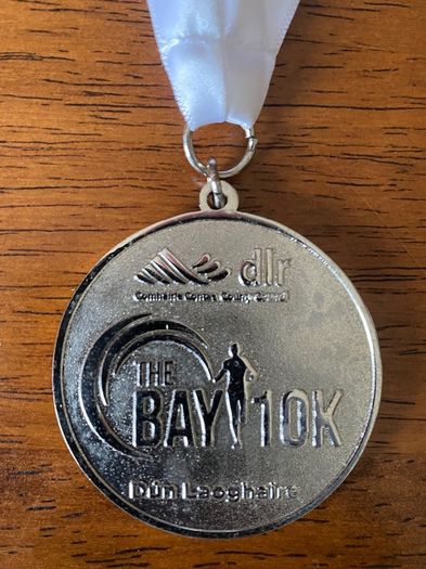 The DLR Bay 10k Finishers Medal