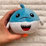 Blue white Shark Soft Plush approx. 10 cm. Used Please see photos Image 2
