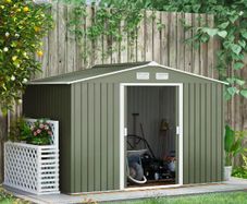 Garden Shed 9x6 ft Light Green