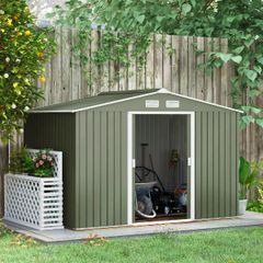 Garden Shed 9x6 ft Light Green