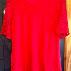 Bnwt size 14 dunnes red lace top