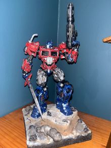 Optimus prime resin statue