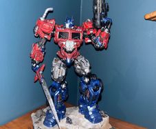 Optimus prime resin statue