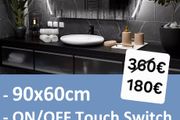 LED Bathroom Mirror Fog Free Makeup Ensuite Bright Light Demister Made in EU