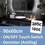 LED Bathroom Mirror Demister Fog Free Bright Image 2