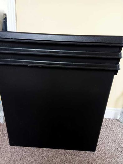 4 x Wham Bam Heavy Duty Storage Boxes with Lids, Stackable and Impact Resistant