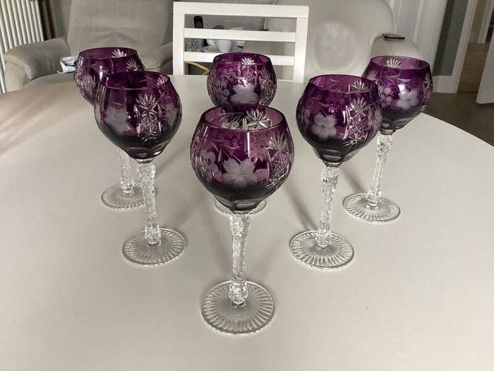 Bohemian Cut Glass Crystal Glasses