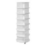 7 Tiers Rotating Shoe Rack Tower with Wheels, Movable 360 Image 8