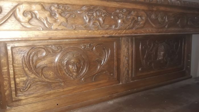 Hand-carved set of wooden furniture