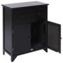 Side Cabinet Black 60x30x75 cm Paulownia Wood Image 7
