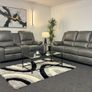 New 3+2 black or Grey leather Recliner Sofas Image 2
